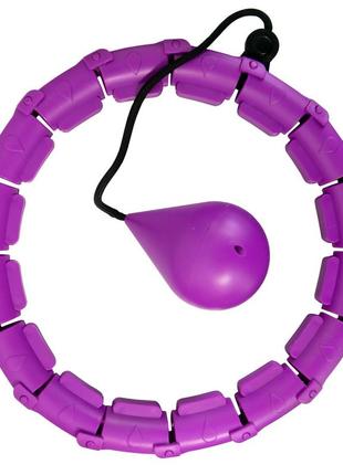 Комплект хулахуп для схуднення hoola hoop massager рожевий та гумки для фітнесу fitness (5 шт./уп.)6 фото