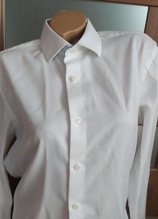Белая хлопковая рубашка/рубашка с мужского плеча3 фото