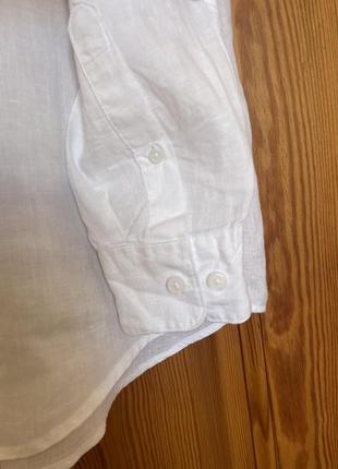 Шикарная белая льняная рубашка h&amp;m s7 фото