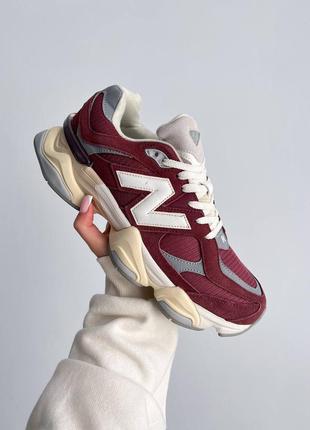 Кроссовки new balance 9060' washed burgundy'5 фото