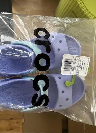 Крокс крокбенд сандалі дитячі голубі crocs crocband kids sandal moon jelly6 фото