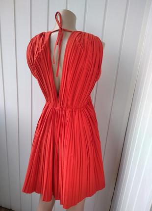 Красное платье плиссе zara8 фото