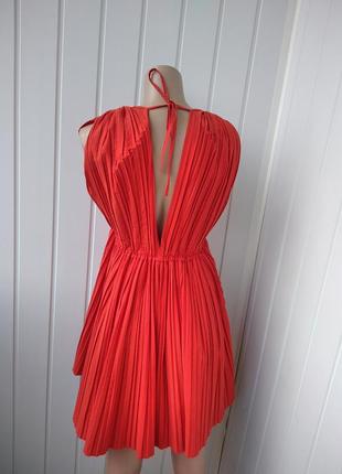 Червона сукня плісе zara9 фото