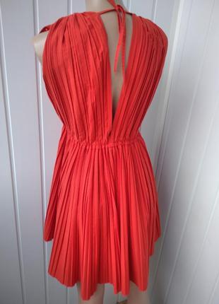 Червона сукня плісе zara10 фото