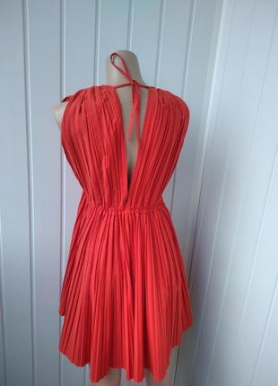 Красное платье плиссе zara7 фото