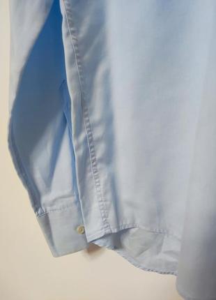 Сорочка рубашка чоловіча блакитна синя легка пряма широка класична повсякденна yves gerard man, розмір m - l6 фото