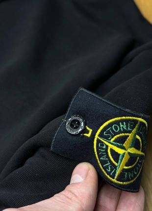 Hoodie stone island black cotton4 фото