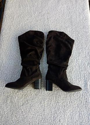 Замшеві чоботи 40р.