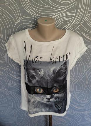 Классная кофточка футболка кошка2 фото
