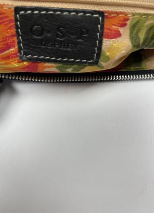 Англия! кожаная фирменная практичная сумка- шопер на/ через плечо osprey.3 фото
