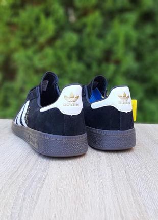 👟 кеди adidas munchen чорні з білим   / наложка bs👟3 фото