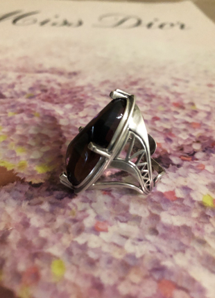 Серебро, натуральный аметист, роскошное кольцо, р.19, идеальное состояние5 фото