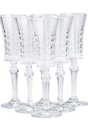 Бокал для шампанского стеклянный прозрачный набор 6 шт2 фото