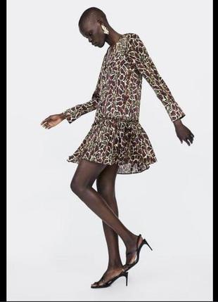 Стильне мініплаття з принтом пітона, zara