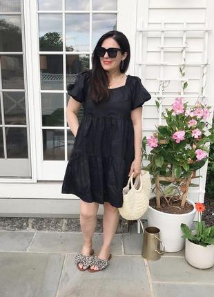 Легкое сарафан платье для беременных оверсайз меди черный mango6 фото