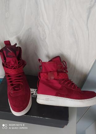 Кроссовки nike sf air force1 red, р 39 ,25cm.3 фото