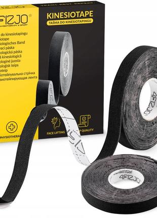 Стрічка кінезіологічна (кінезіо тейп) 4fizjo 1 см x 5 м black (p-5905973400787)