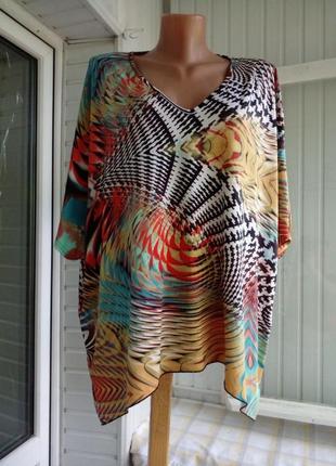 Трикотажная блуза оверсайз большого размера батал5 фото