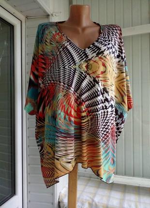 Трикотажная блуза оверсайз большого размера батал7 фото