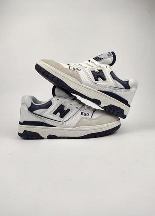 Кроссовки new balance 550 white navy6 фото