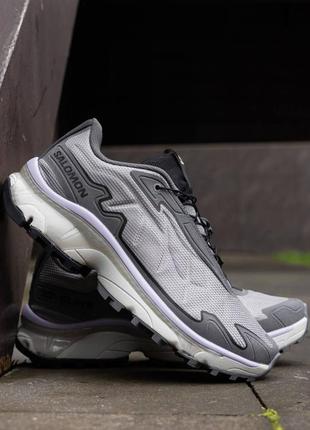 Р.41-45 кроссовки salomon xt-slate grey purple sl0168 фото