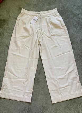 Кюлоти бріджі штани літні широкі укорочені, кюлоты брюки летние7 фото