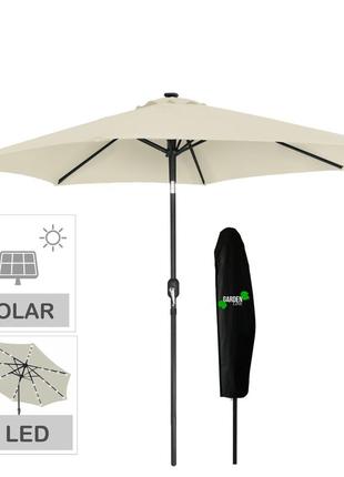 Зонтик садовый с чехлом и led освитление gao 3 м chomik gdow