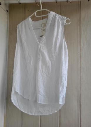 Блуза літня сорочка бавовна топ кежуал рубашка майка оверсайз футболка h&m2 фото