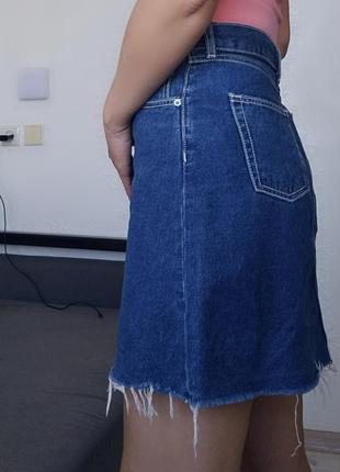 Zara premium джинсова спідниця трапеція3 фото