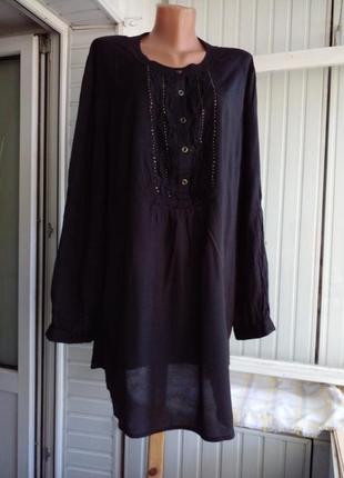 Віскозна блуза туніка сукня великого розміру батал3 фото