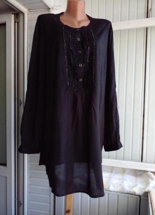Вискозная блуза туника платье большого размера батал5 фото