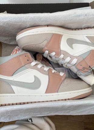 Nike air jordan 1 beige3 фото