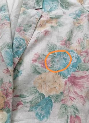 Женский винтажный пиджак, жакет оверсайз с цветочным принтом eddie haggar10 фото