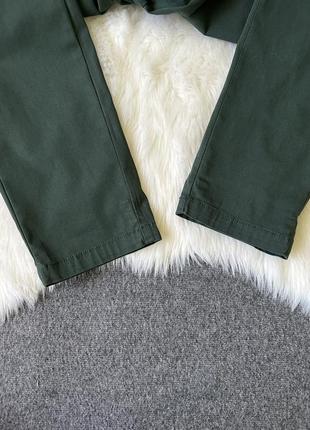 Жіночі котонові брюки m&s, темно-зелені5 фото