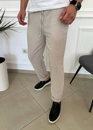 Стильні льняні штани