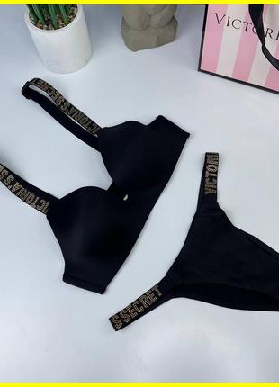 Продаж жіночої нижньої білизни комплект від victoria`s secret, трусики + топ в подарунковій упаковці1 фото