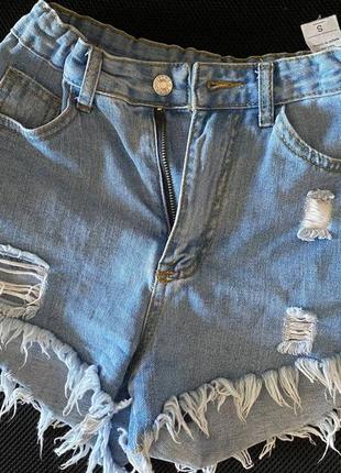 Женские джинсовые шорты shein. короткие шорты4 фото