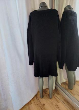 Роскошный с разрезами по бокам пуловер, туника большого размера