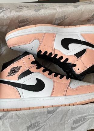 Nike air jordan 1 retro mid pink quartz5 фото