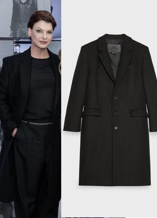 Вовняне пальто з кашеміром zara steven meisel  вовна + кашемір