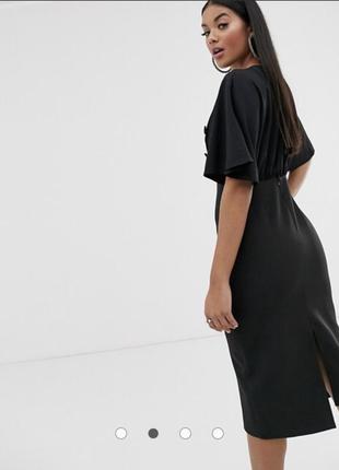 Платье миди с пуговицами на топе asos футляр2 фото