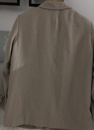 Женский блейзер открытый пиджак из атласа nwt zara бежевый размер xxl 7901/43610 фото