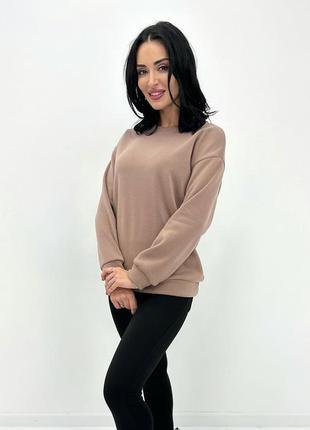 Базовый женский однотонный свитшот от 42 до 52 размера
