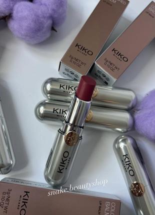 Кольоровий зволожувальний бальзам для губ kiko milano coloured balm  06 blackberry