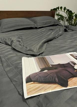 Комплект постельного белья с одеялом страйп-сатин5 фото