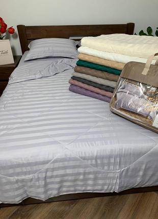 Комплект постельного белья с одеялом страйп-сатин6 фото
