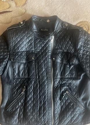 Кожаная куртка massimo dutti