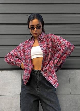 Розпродаж 🔥 жіноча сорочка в клітинку у двох кольорах з турецької фланелі