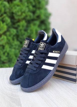 Кросівки adidas munchen чорні з білим