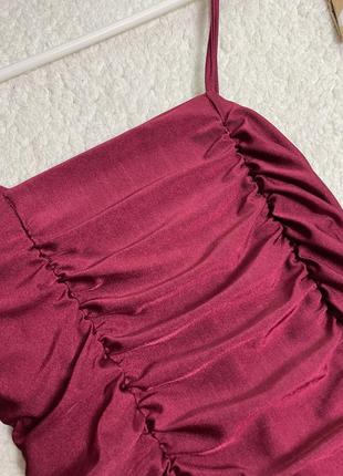Женское платье бордовое4 фото
